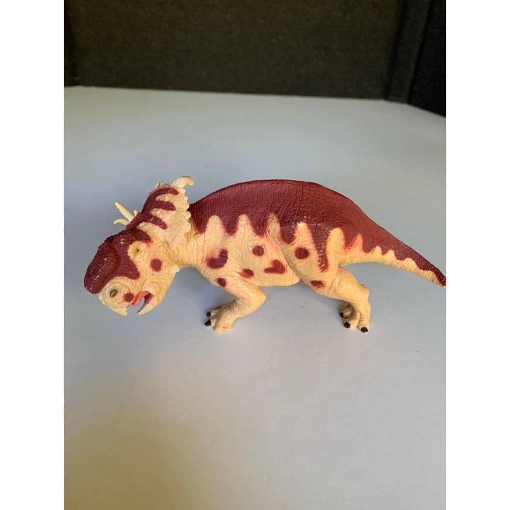 Terra by Battat Dinosaur Tan Brown Possibly Pachyrhinosaurus Figurine Toy.  F
